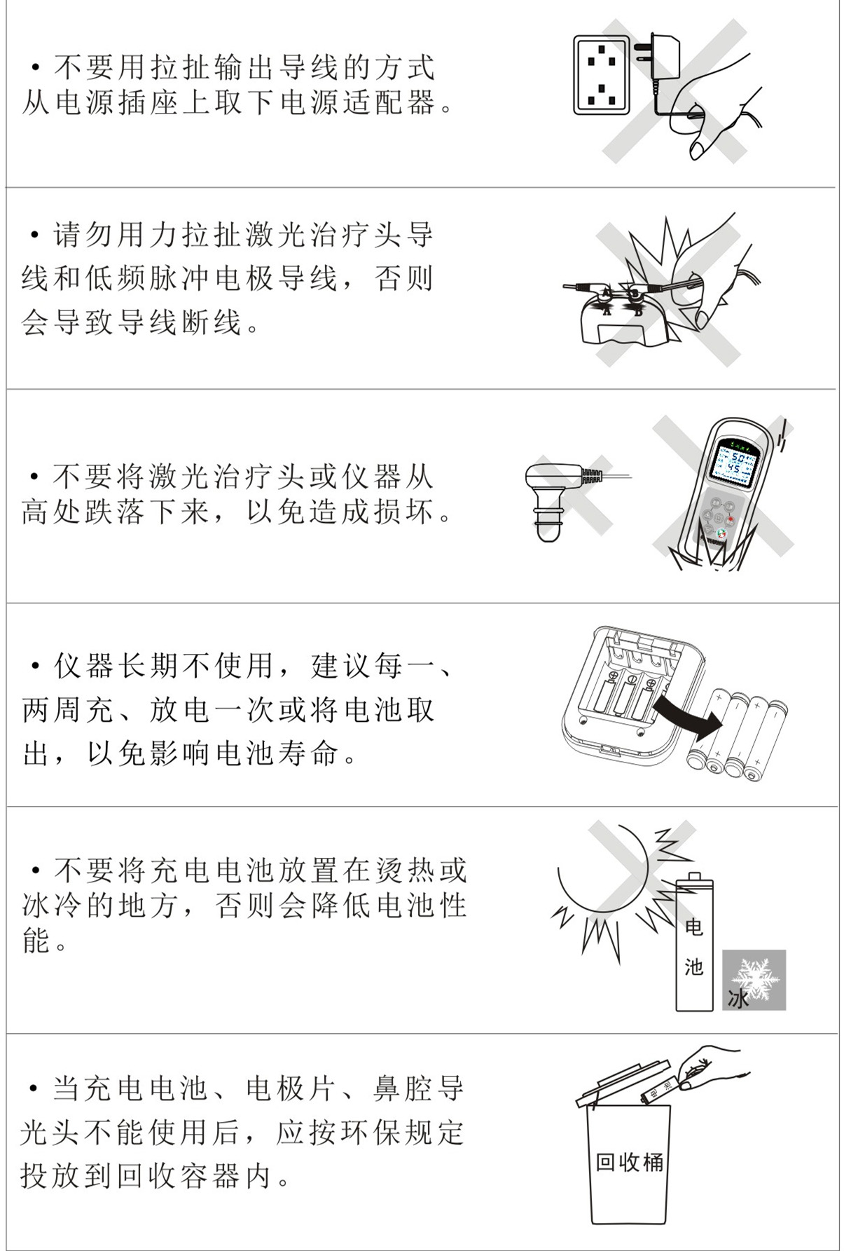 半導(dǎo)體激光低頻治療儀GX-2000A－日常保養(yǎng)、安全注意事項(xiàng)