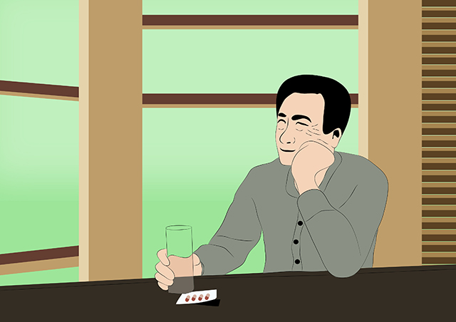 老人  高血壓  吃藥  喝水-康興醫(yī)療器械官網