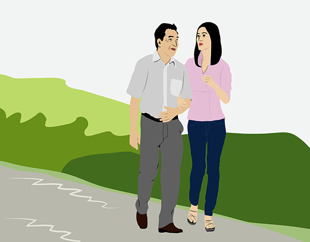 父女、散步、休息-康興醫(yī)療器械官網(wǎng)